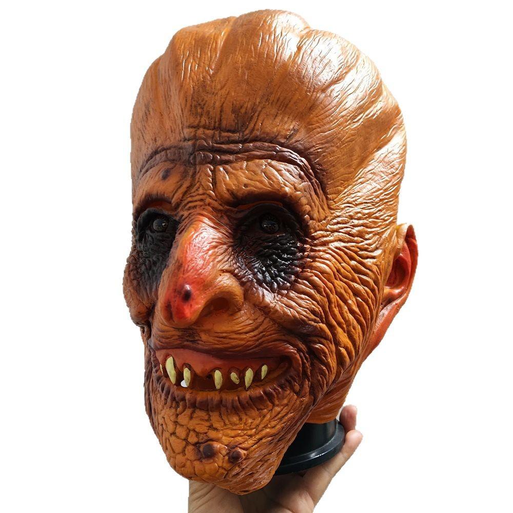 Pumpkin mask cos Halloween Horror Easter Haunted House Costume Latex Funny Prank Props Pumpkin Headgear