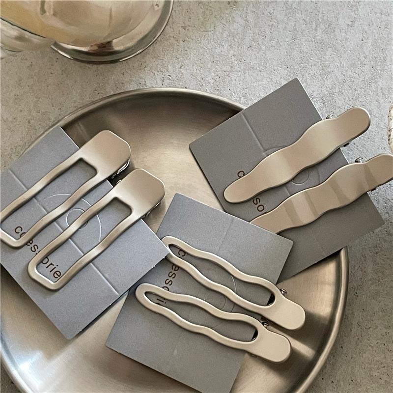 Набор заколок для волос Silver Wave Line Geometric Duckbill