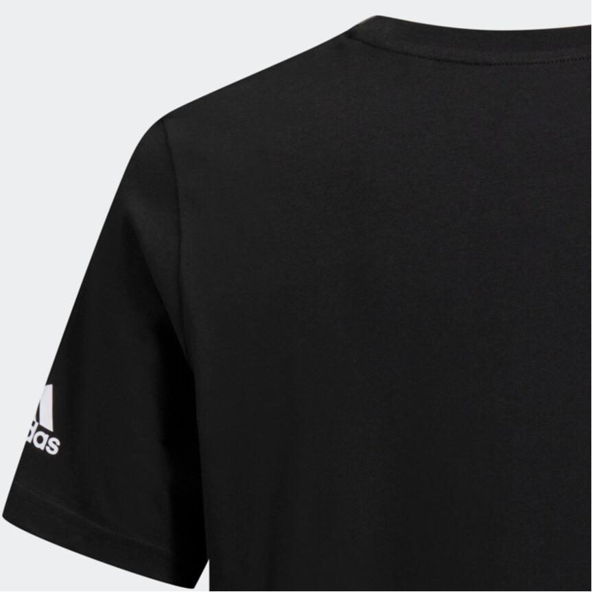 adidas Тренировочная легкая атлетика с графическим принтом, трикотажная футболка с круглым вырезом, модная футболка с коротким рукавом, мужские топы, черная H44277