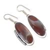 Lake Superior Agate Gemstone Handmade 925 Sterling Silver Earring 1.89" C1A19