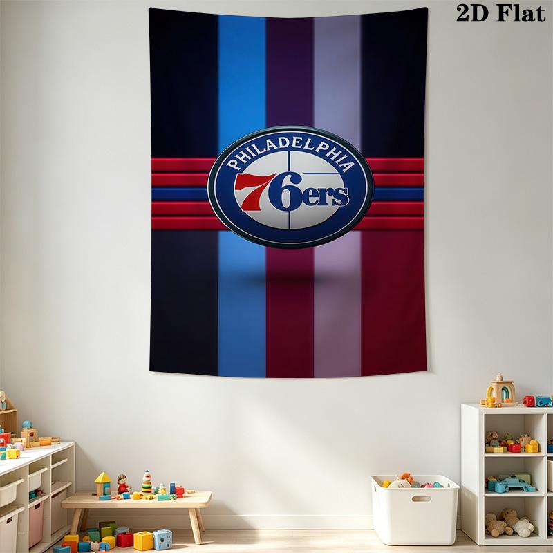 Philadelphia 76Ers Team Logo Threepiece Set 1 Duvet Cover 2 Pillowcase Without Core Duvet Cover And Pillowcase Bedding Set