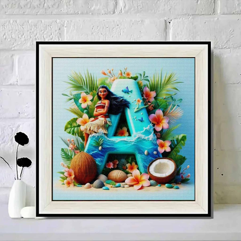 Алмазная мозаика своими руками Круглые алмазы Мотана и буква А Полная алмазная мозаика Картина для украшения дома Набор для вышивания крестом