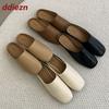 Fashion Fashion Square Toe Ladies Flats Slippers Sandals Shoes Female Footwear Flats Slides Slippers Shoes For Women Mules 2025 New