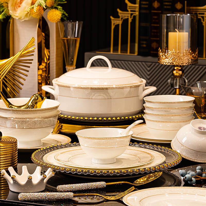 Роскошная керамическая обеденная тарелка Цзиндэчжэнь