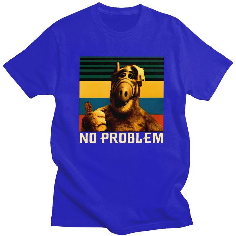 Custom No Problem Alf T Shirts for Unisex 100% Cotton Tees Alien Life Form Tshirts Short-Sleeve Casual T-shirt Clothes