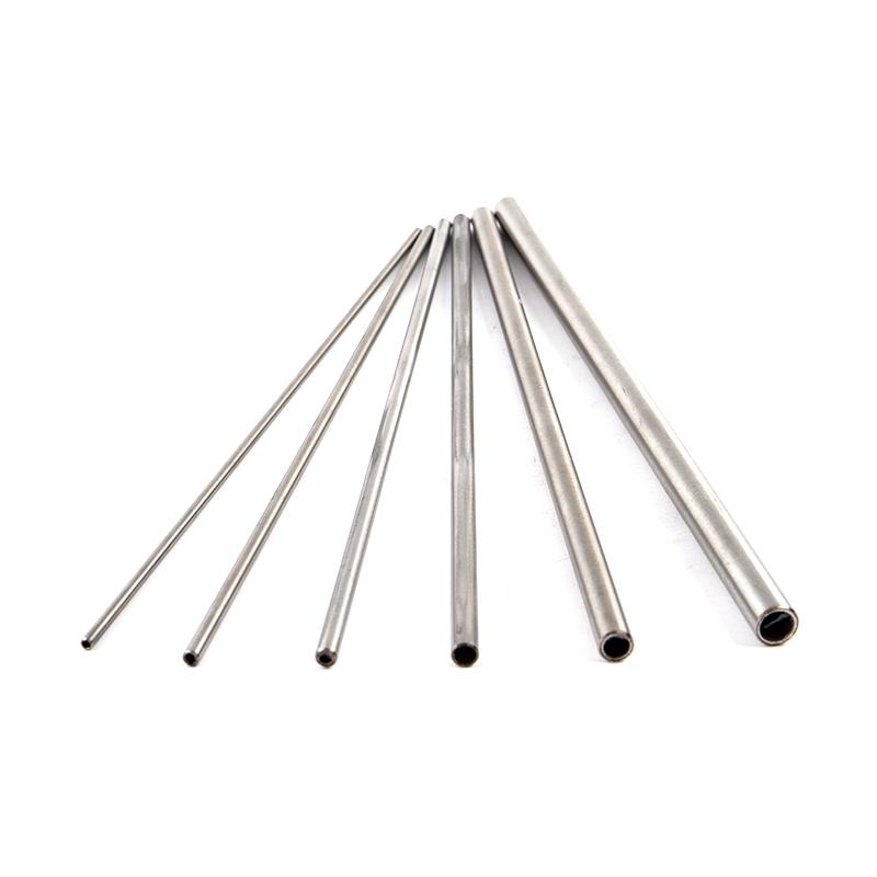 Silver Round 304 Stainless Steel Capillary Tube Pipe 250mm Hollow Circular Tube