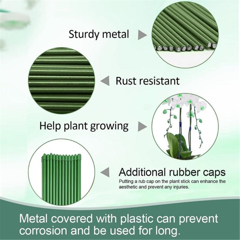 Bendable Plant Support Bracket 22Pcs Plastic Metal Garden Stakes With Secure Clamps For Indoor Outdoor Gardening Use