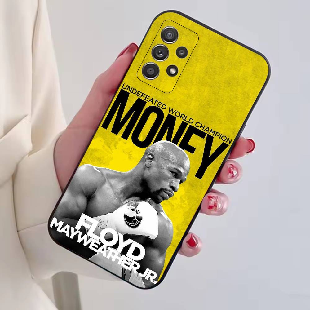 Боксерский чехол для телефона Floyd Mayweather-FM Черный Силиконовый Мягкий Для Samsung S25,S24,S21,S22,S23,S30,Ultra,S20,Plus,Fe,Lite