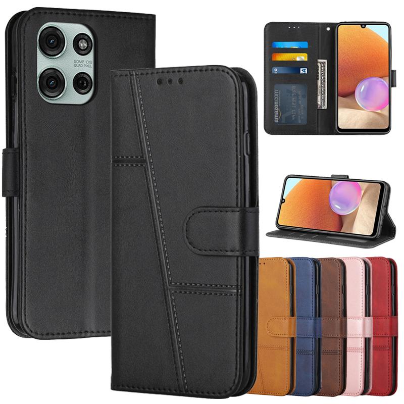 Кожаный чехол-книжка E15 для Motorola MOTO E15 E14 E13 E22s E22 E32 4G E20 E30 E40 Магнитные чехлы Подставка Кошелек Чехол для телефона 2025