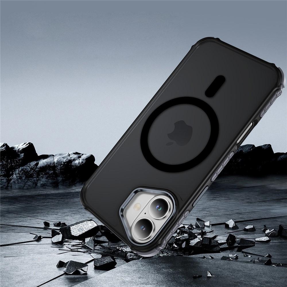 Armored case for iPhone 17, Matt Case, for MagSafe, matte with black frame