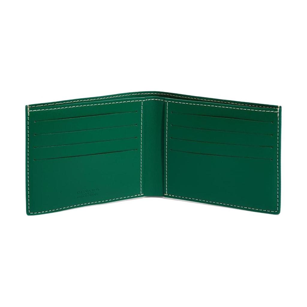 Goyard Складной холщовый и кожаный кошелек с монограммой Victoire, унисекс, черный, синий, зеленый VICTO8PMLTY
