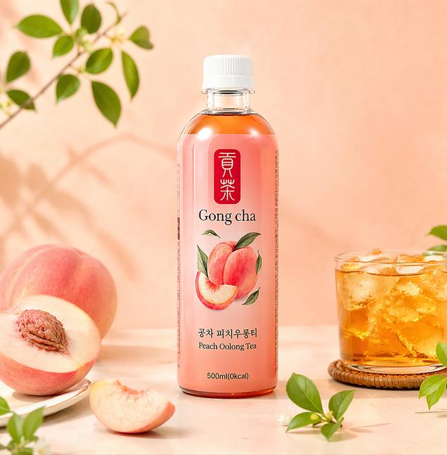 Выберите из 2 видов чая Gong Cha 500 мл (Лимонно-жасминовый чай, Персиковый улун)