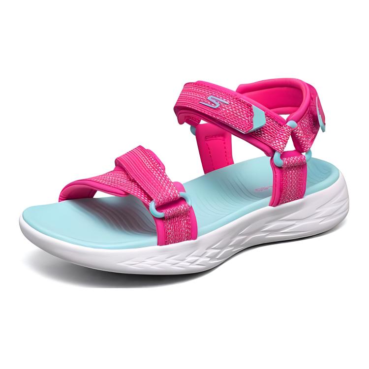 Skechers Нескользящие детские сандалии Детские сандалии Розовый Синий 86965L-HPAQ