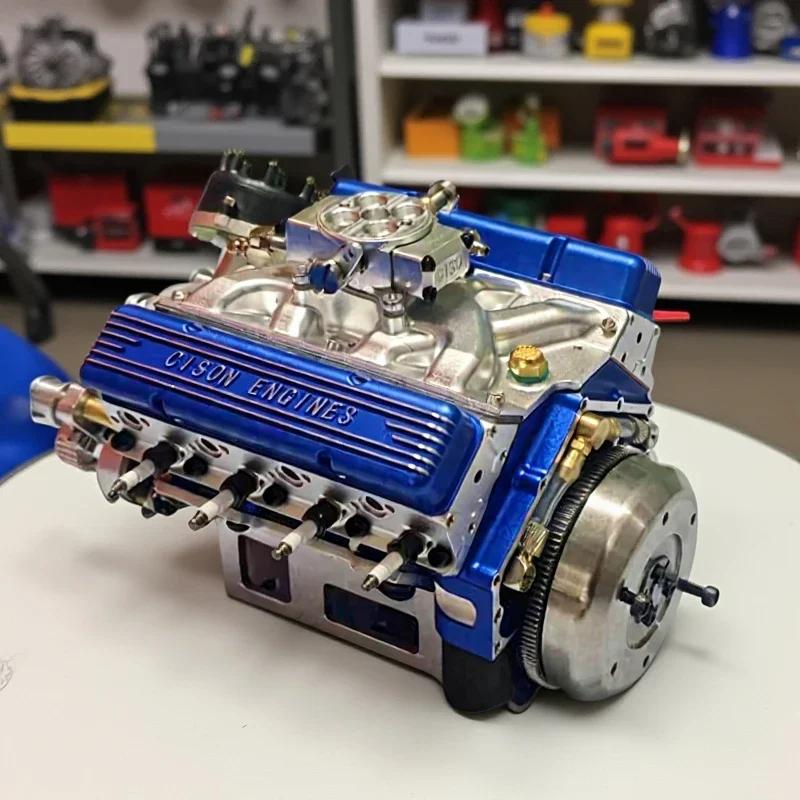 Набор двигателя Binray Cison V8 Бензиновый двигатель Small-Block Наборы моделей Мини Собери сам STEM Наборы работающего двигателя Cison