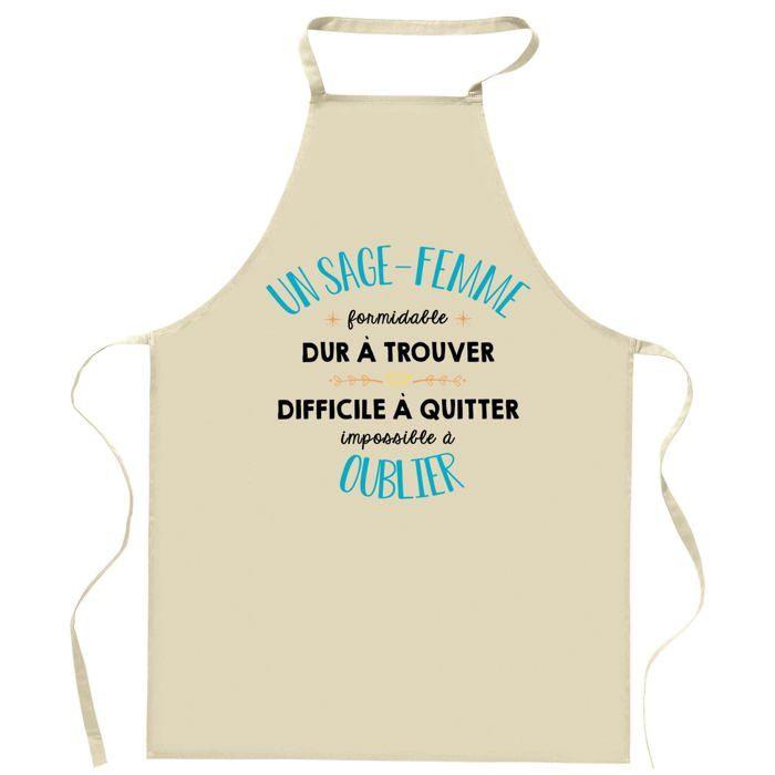 Tablier de cuisine - Un Sage-femme Formidable - Impression France (Rennes) - Coton résistant - Cadeau original humour