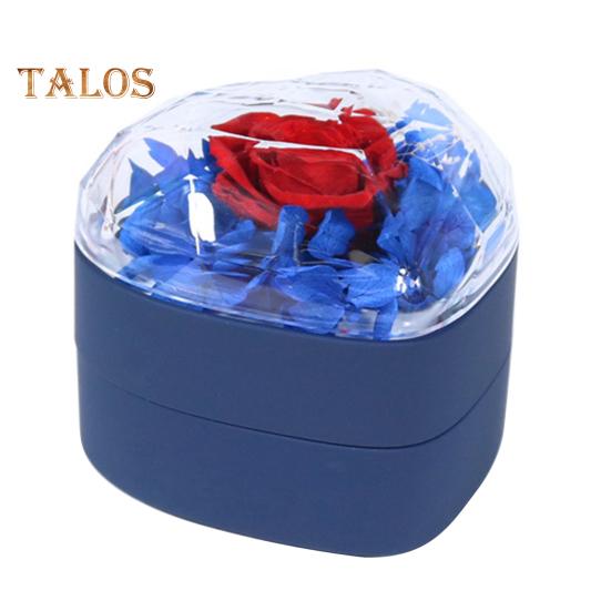 Шкатулка для колец, подарочная коробка с консервированными розами, органайзер для колец в форме сердца, консервированные цветы, подарки на годовщину для девушки, мамы