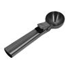 Ice Cream Scoop Dishwasher Safe Stick Proof Stainless Steel Ice Cream Ball Spoon with Trigger for Fruit Pepper Silver