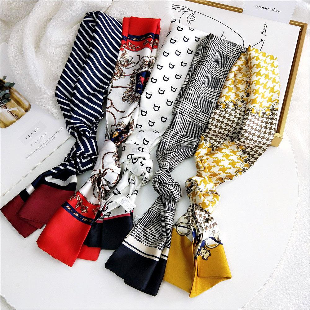 New Scarves Silk Scarves Women'S Spring And Autumn Season Long Decorative Professional Scarves Summer Thin Styles Paired With Shirts Stylish