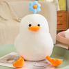 Милая мягкая кукла-утка с цветком, плюшевая игрушка, кукла-утенок, компания для детей, успокаивающая тряпичная кукла