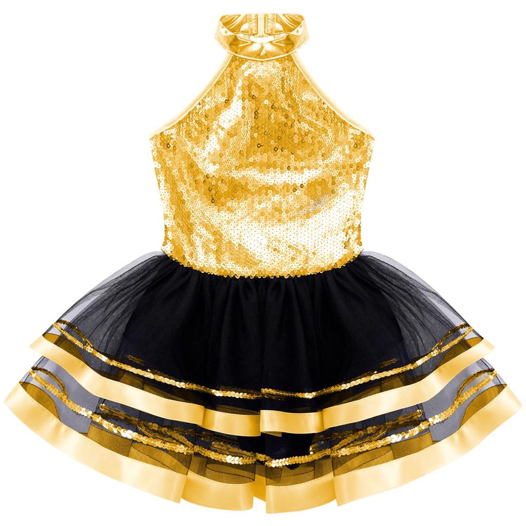 Детское платье-пачка с блестками на бретельках для балета и танцев, блестящее гимнастическое трико, костюм для латинских джазовых танцев, танцевальная одежда