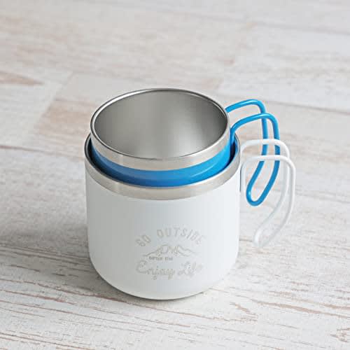 Captain Stag (CAPTAIN STAG) Outdoor Cup/Mug/Tumbler, Double Stainless Steel, Vacuum Insulated, Keeps Hot or Cold, 300ml, Blue, Monte UE-3584