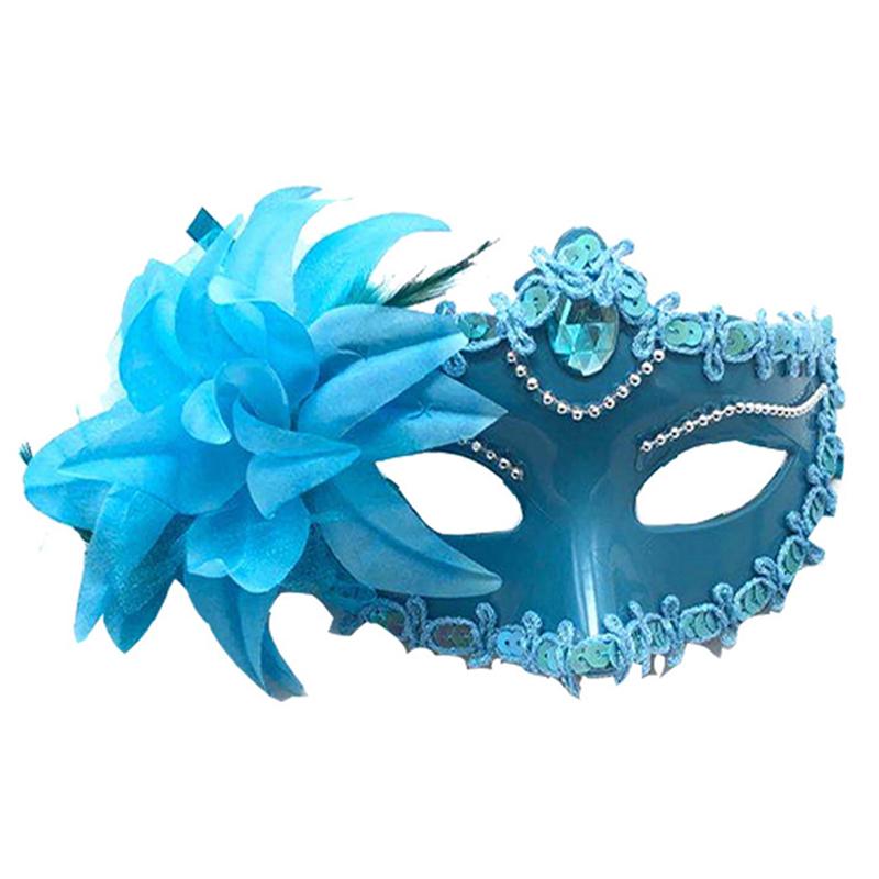 Sexy Diamond Venetian Mask Venice Feather Flower Wedding Carnival Party Performance Purple Costume Sex Lady Mask Masquerade