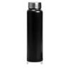Stainless Steel Black Water Bottle 1 Litre with Screw Cap | Leak Proof & BPA Free | Fridge Safe Bottle for School, Gym, Office