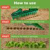 Manual Hole Punch 12-Hole Row Seeder Tool with Ergonomic Handle for Precision Sowing & Soil Digging, Garden Wasteland Reclamation Plow Spacer