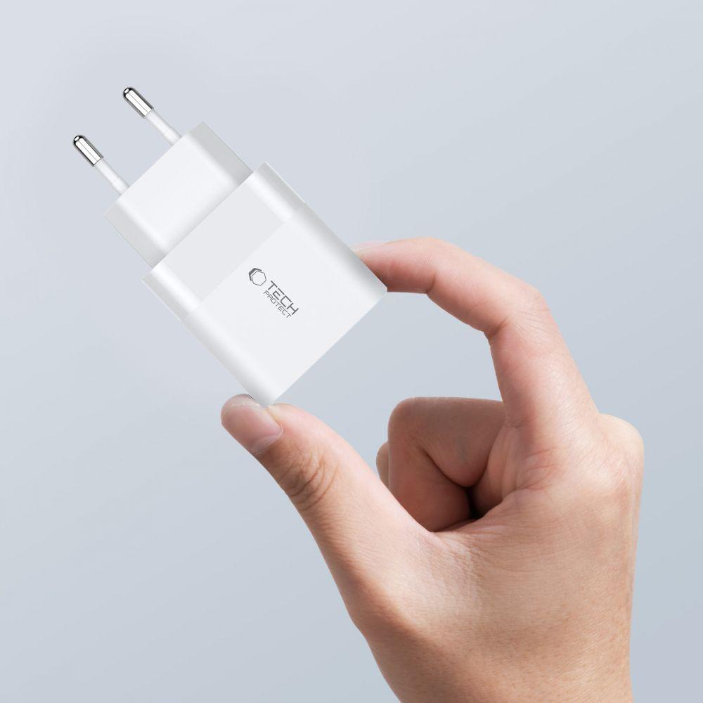 Tech-Protect C30W 2-Port Network Charger Pd30W/Qc3.0 White