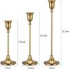 3Pcs Metal Candle Holder Simple Candlestick For Wedding Party Candlelight Dinner