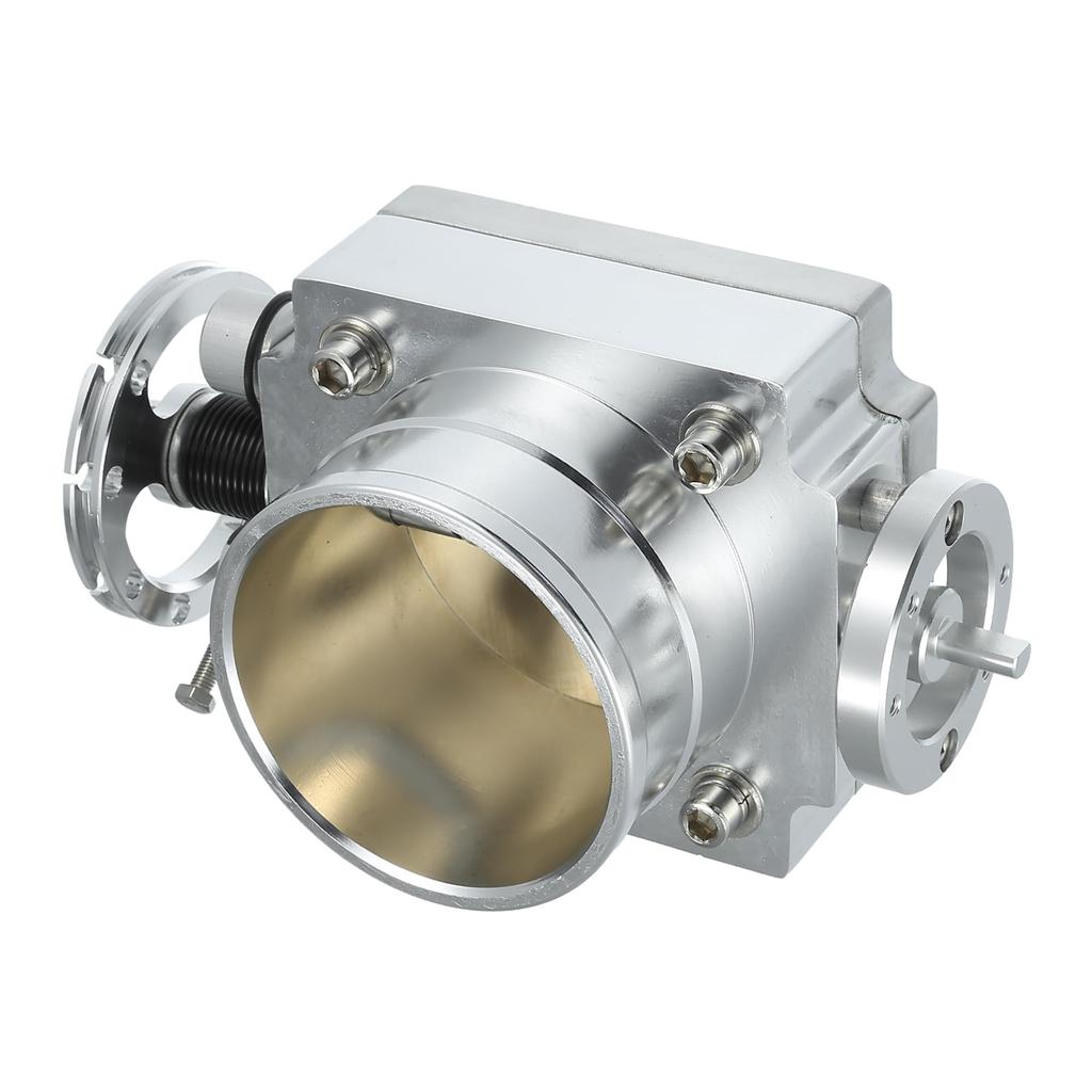 INFINAUTO Узел дроссельной заслонки 80 мм Автомобильный привод Алюминиевый сплав Серебристый тон 1 шт.