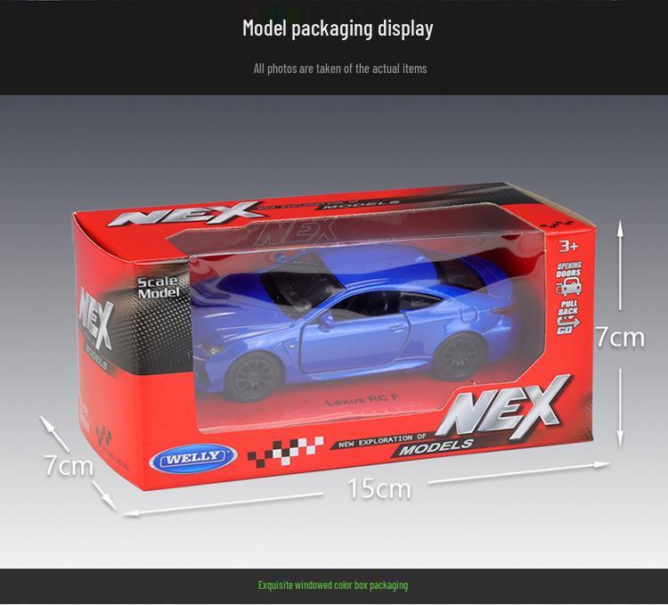 Welly 1:36 Lexus RC F Alloy Car Model Pull-back Toy