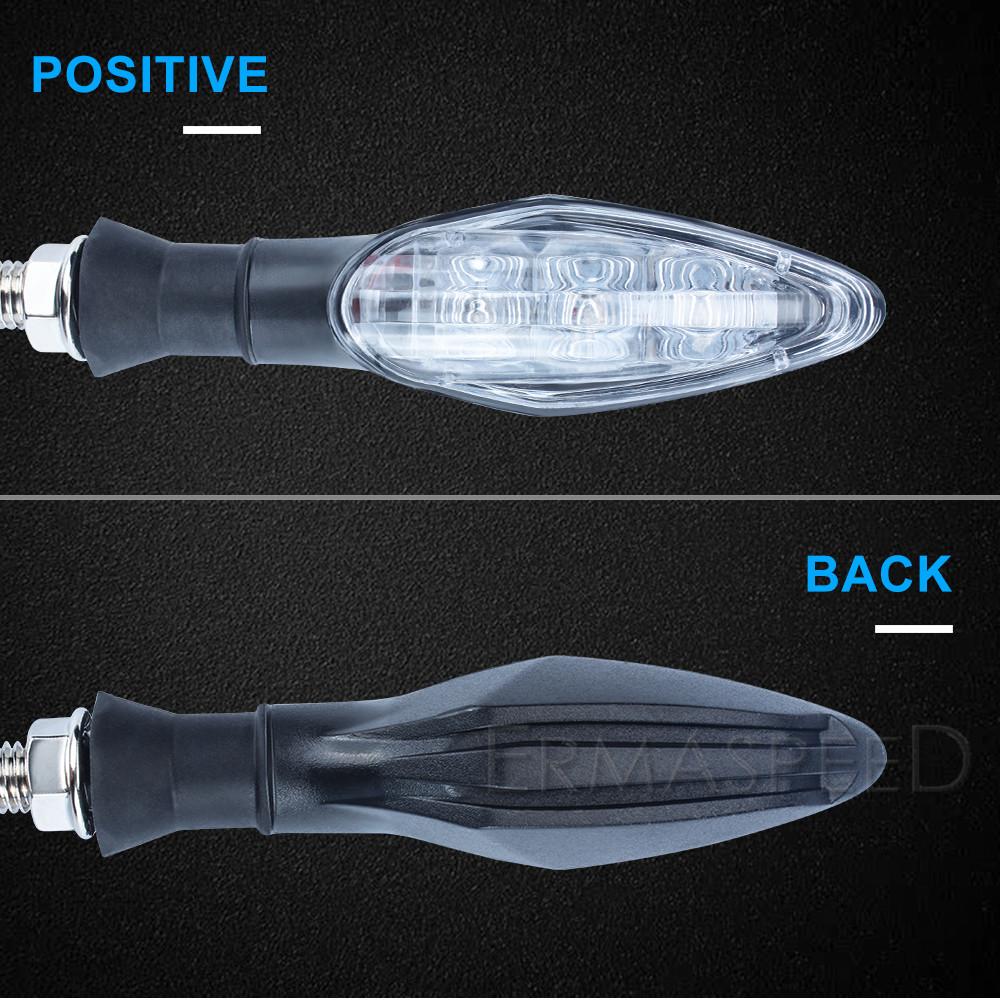 1 пара мотоциклетных предупредительных сигнальных огней, черная пара задних мигалок, светодиодный мотоцикл