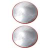 2Pcs 30Cm Wide Angle Security Road Mirror Curved (Orange)