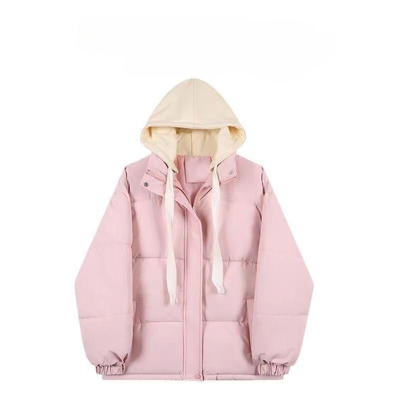 Winter Women's Fashion Academy Style Bread Coat Loose Cotton Jacket Female Cotton Coat