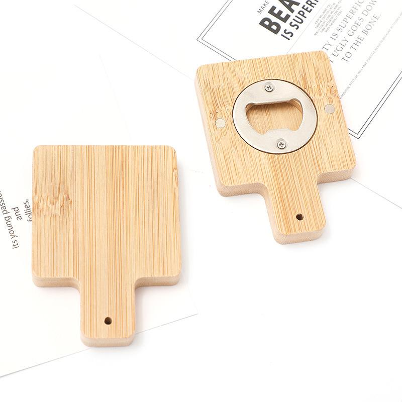 1 шт. деревянная открывалка для бутылок магнитная ручная мультяшная модель отверстие для подвешивания на холодильник магнит открывалка для пива кухонные гаджеты