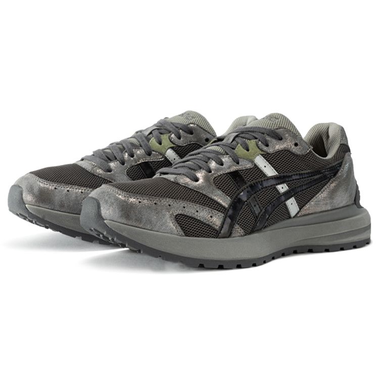Asics Tarther Sc Удобная модная ткань Синтетическая кожа Низкий верх Повседневные кроссовки для бега Мужские кроссовки Серый Черный 1203A125-020