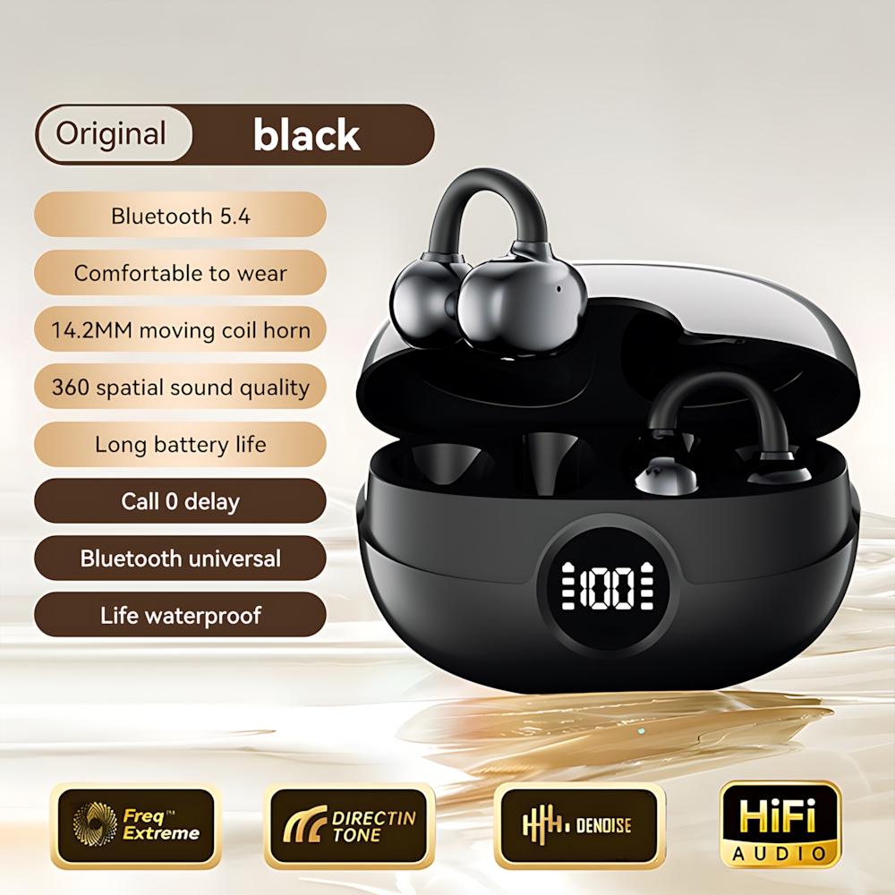 Xiaomi OWS Earclip Type Bluetooth Earphone Wireless Headset LED Digital Display Mega Bass 9D Surround Sound Game Low-delay For iPhone