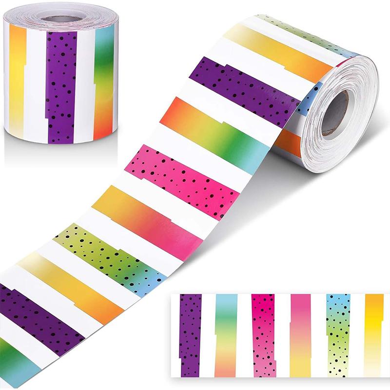 18,5 м/рулон Съемная и многоразовая рамка с тропическими цветами для украшения школы