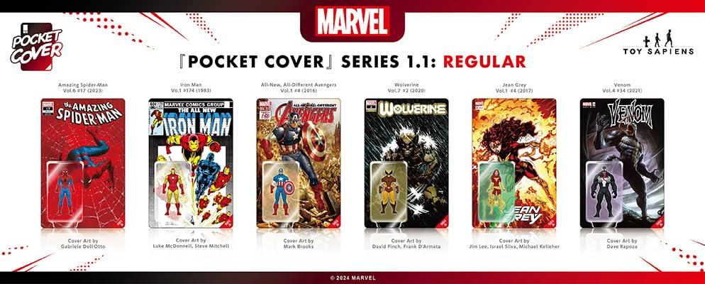 Карманная обложка Marvel Comics Series Обычный набор из 6 фигурок 1.1 Немасштабный