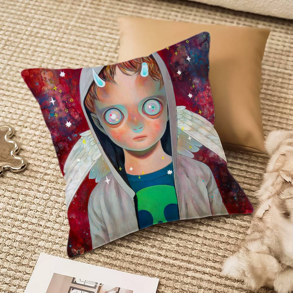 H-Hikari Shimoda Иллюстрации Наволочка Защита от пылевых клещей Невидимая молния Диван-кровать