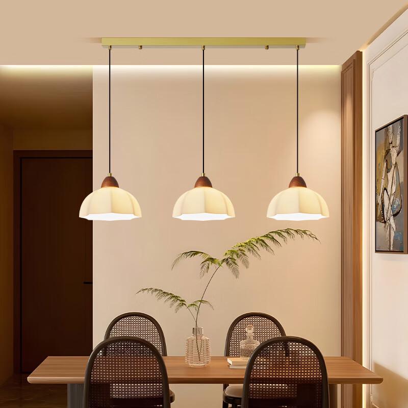 French Vintage Linear Glass Pendant Light