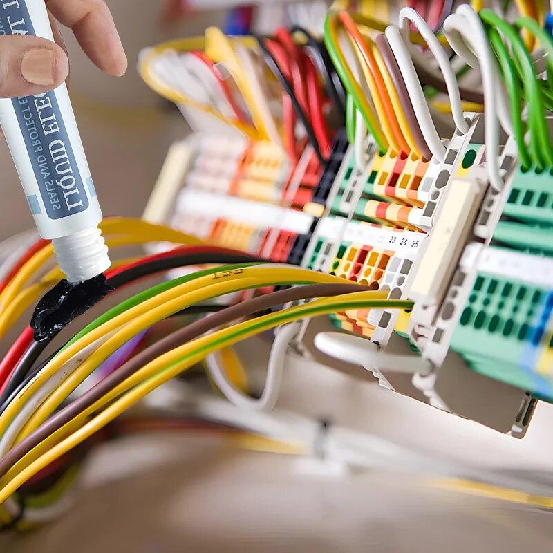 30/50 мл жидкая изоляционная клейкая лента для ремонта резинового электрического провода, кабельное покрытие, огнестойкое и устойчивое к высоким температурам