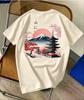 Japanesestyle Cherry Blossom Unisexs Tshirt Summer Cotton Casual Stylish Breathable Roundneck Shortsleeved Tshirt Unisex Unisex