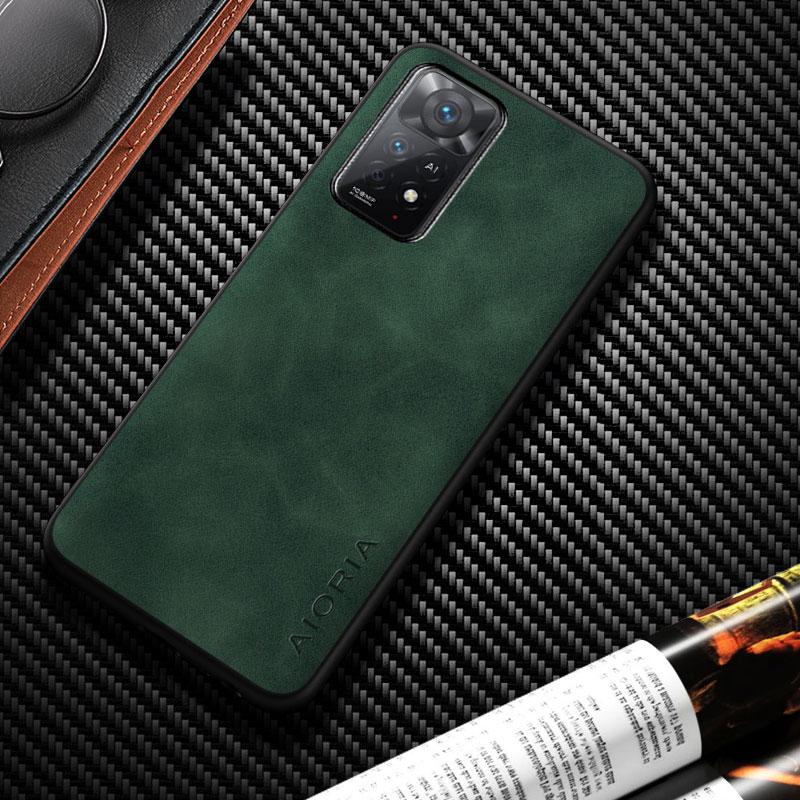 Leather Case For Xiaomi Redmi Note 11 Pro Plus 11S 11T 5G Coque Simple Silky Feel Durable Cover for Redmi Note 11 Pro Case Funda
