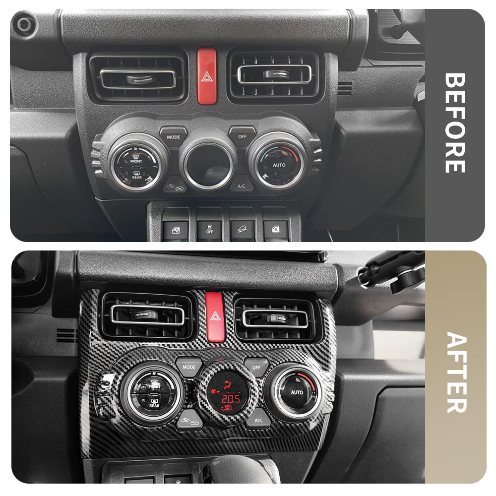 For Suzuki Jimny 2018-2025 AC Control Panel Vent Frame, Anti-Scratch Wear-Resistant Fit ABS Interior Decoration Car Accessories