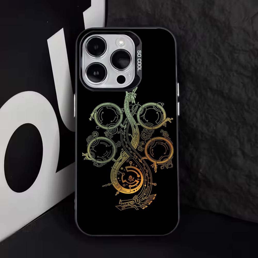 Крутой чехол для телефона M-Monster H-Hunter Для iPhone 11,12,13,14,15,16,17,Pro,Max,Plus,E,Air,Mini IMD Матовый черный