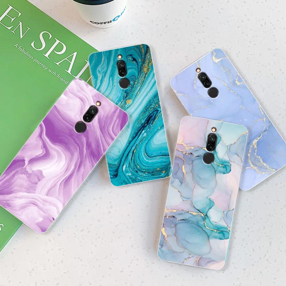 For Redmi 8 Case 6.3 inch Gradient Color Silicone Funda TPU Soft Transparent Cases For Xiaomi Redmi 8A 8 Protective Bumper Back
