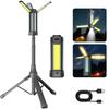 SUKITEN 200W Rechargeable LED Work Light with Large Capacity and High IP66 Stand Magnetic Ideal for Night Construction Disaster Emergency and Power