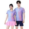 Quick-Dry Badminton Shirt Men Women Tennis Table Training Competition Top